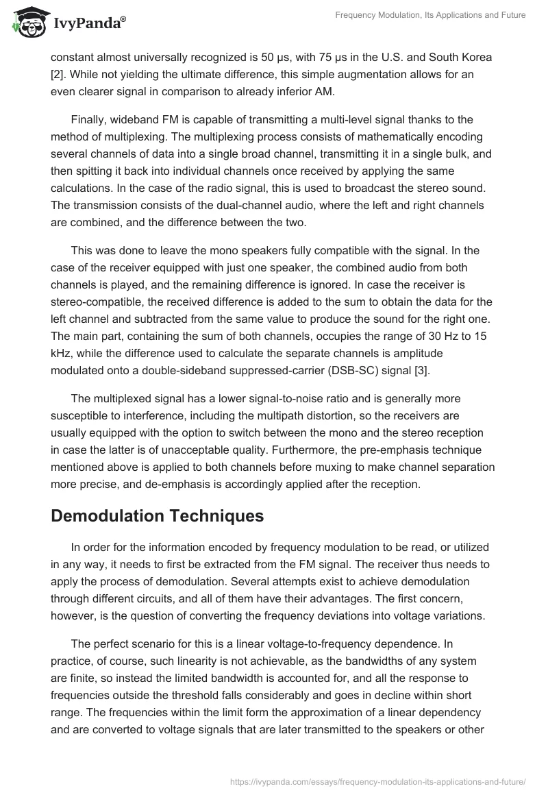 Frequency Modulation, Its Applications and Future. Page 5
