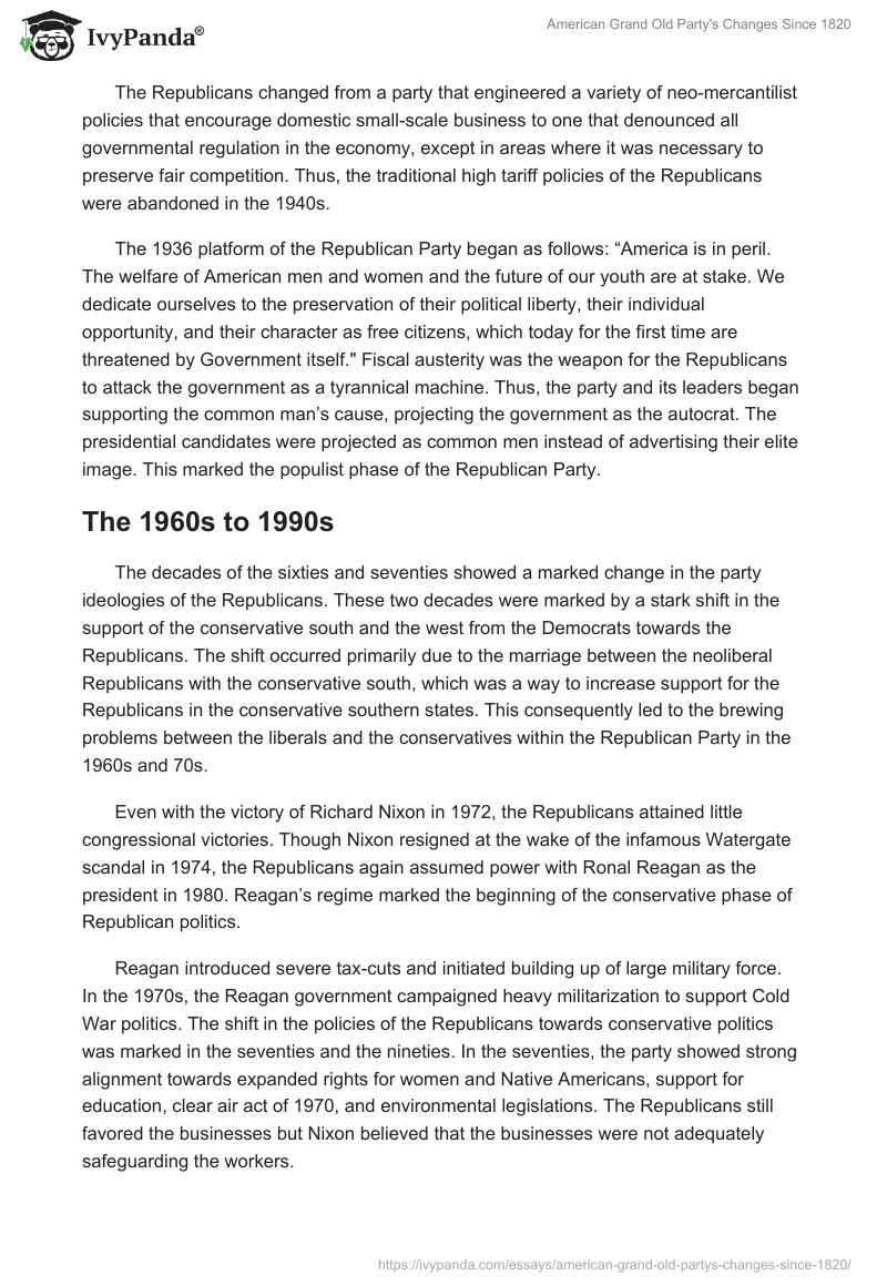 American Grand Old Party's Changes Since 1820. Page 3