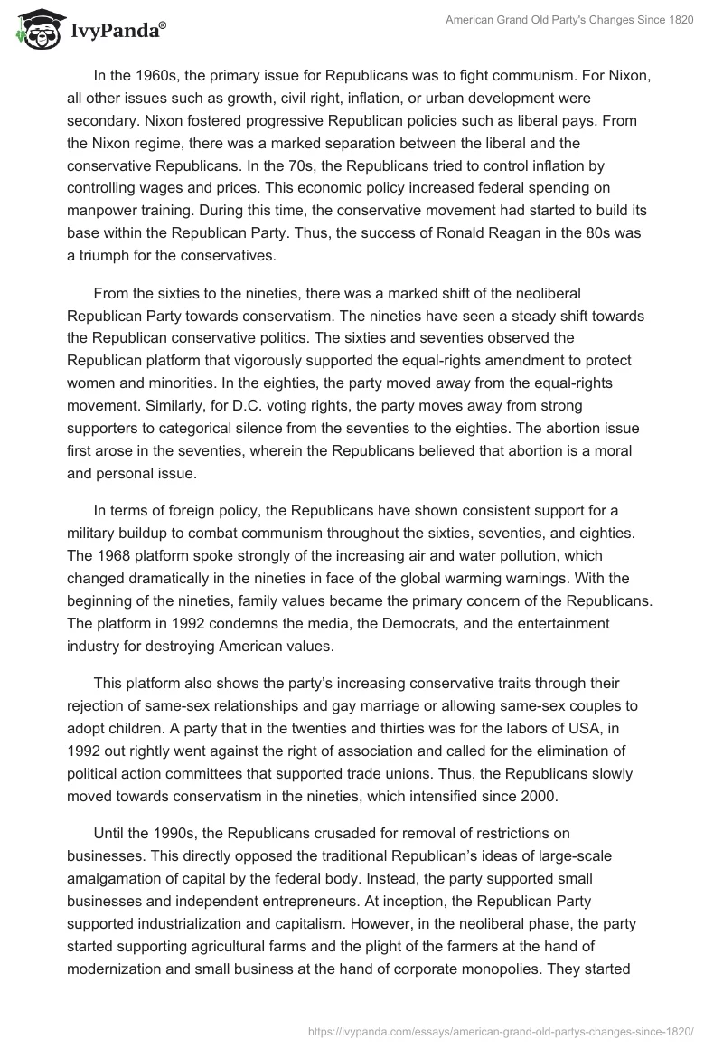 American Grand Old Party's Changes Since 1820. Page 4