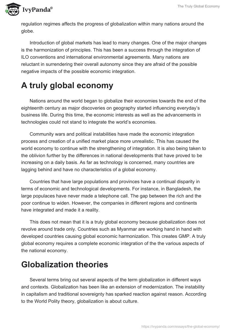The Truly Global Economy. Page 2