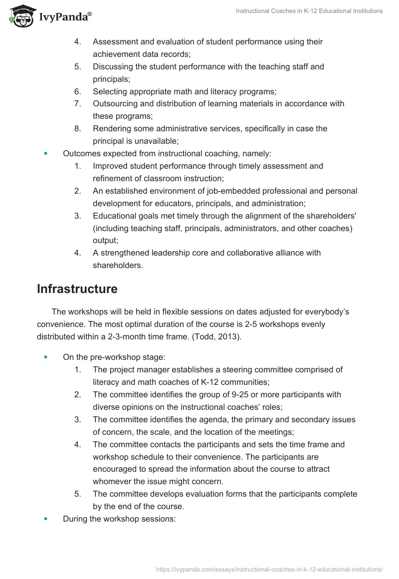Instructional Coaches in K-12 Educational Institutions. Page 4