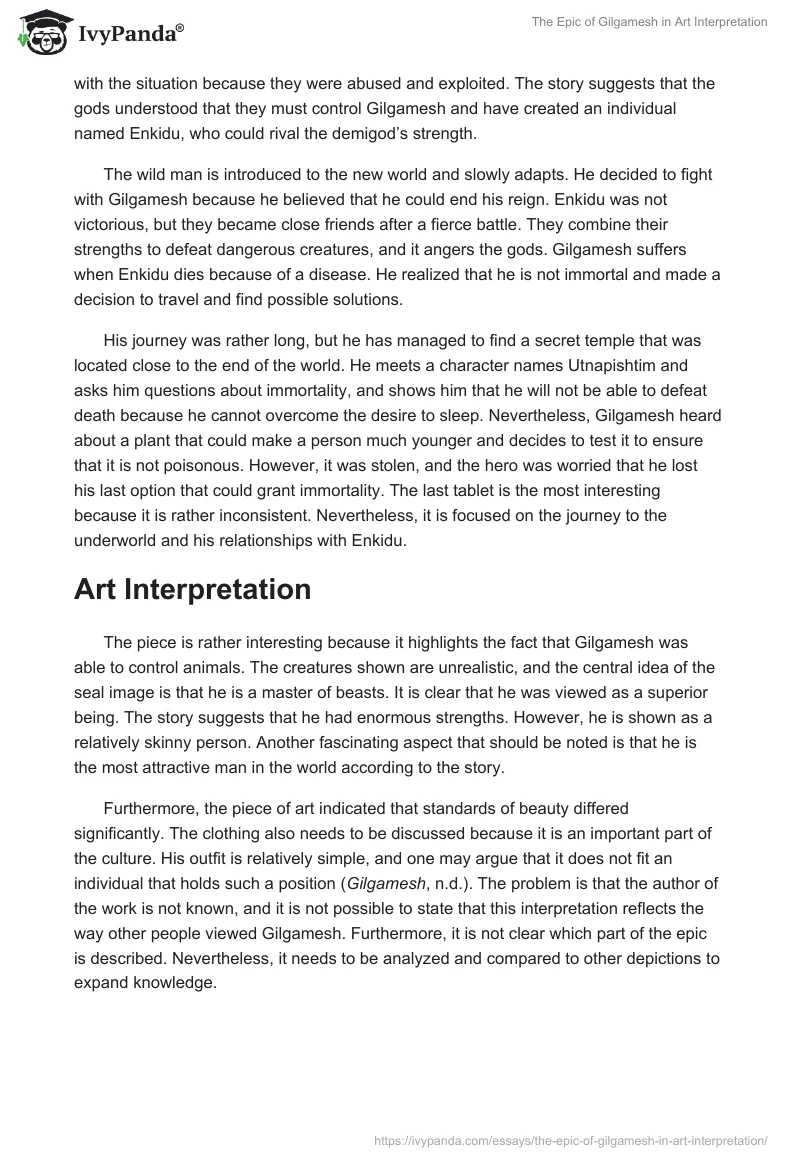 "The Epic of Gilgamesh" in Art Interpretation. Page 2