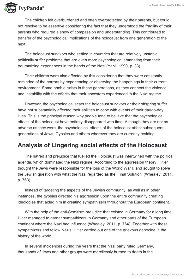 The Nazi Holocaust’s Effects. Page 3