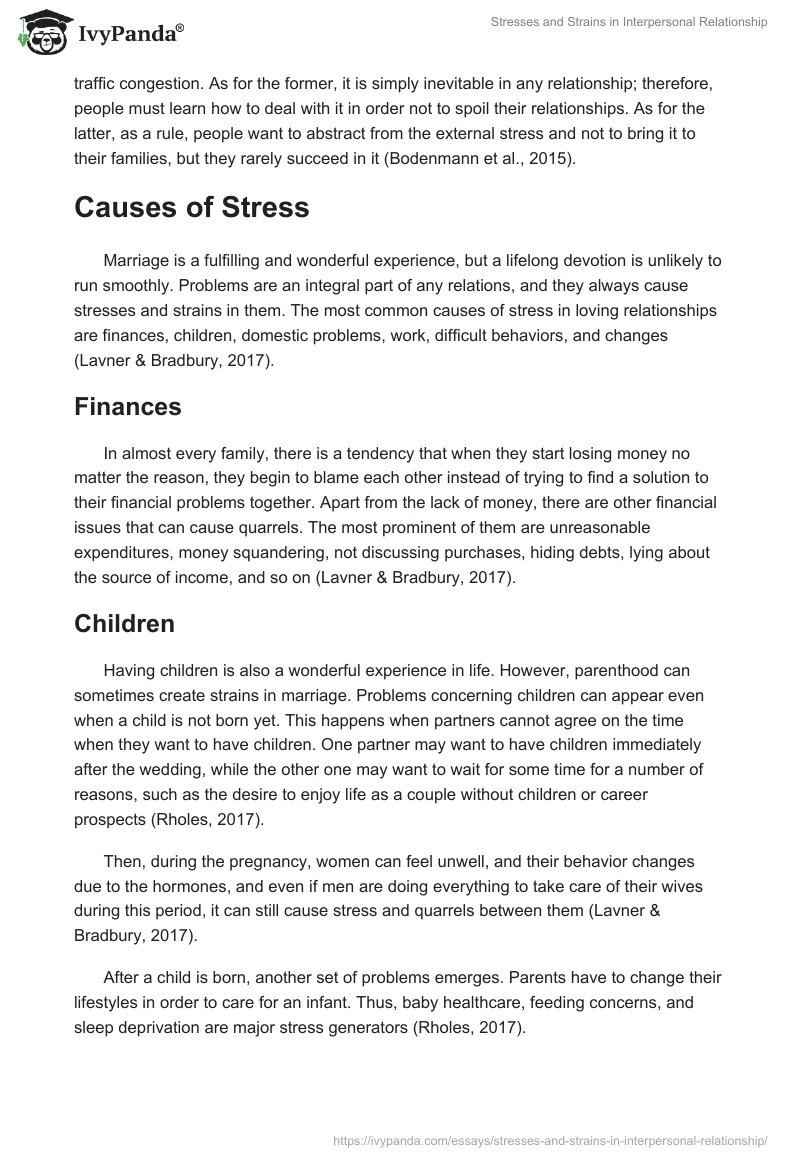 Stresses and Strains in Interpersonal Relationship. Page 2