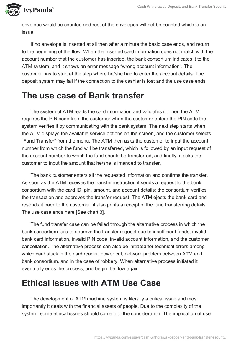 Cash Withdrawal, Deposit, and Bank Transfer Security. Page 3