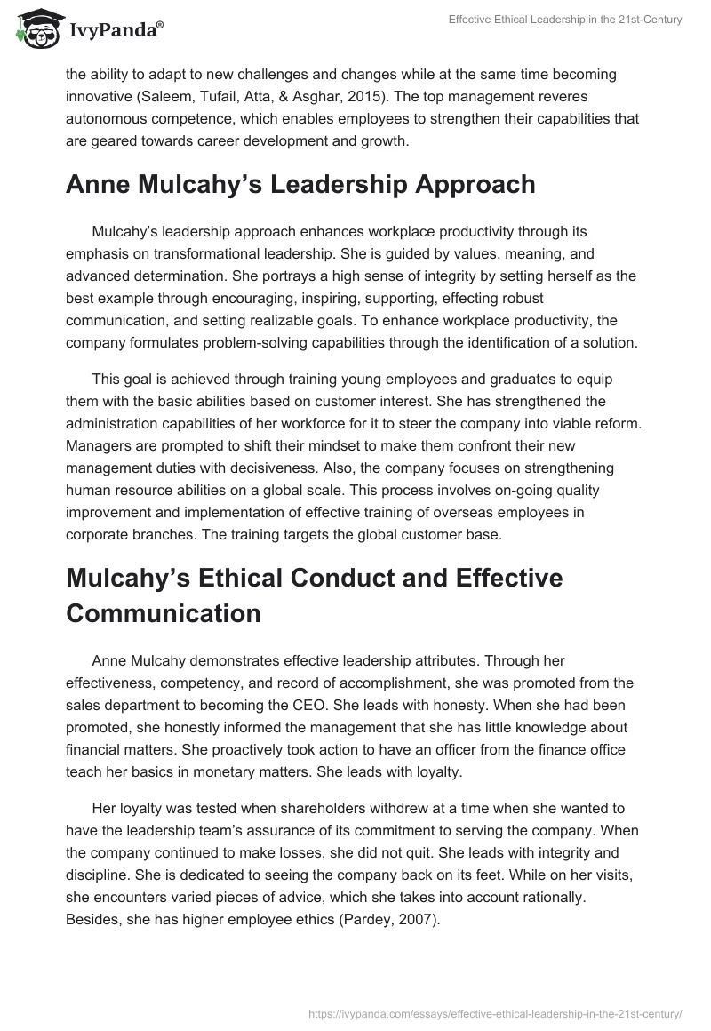 Effective Ethical Leadership in the 21st-Century. Page 3