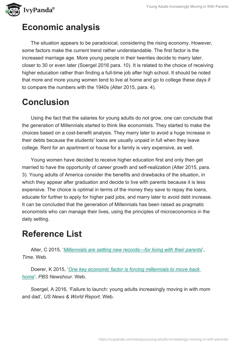 Young Adults Increasingly Moving in With Parents. Page 2