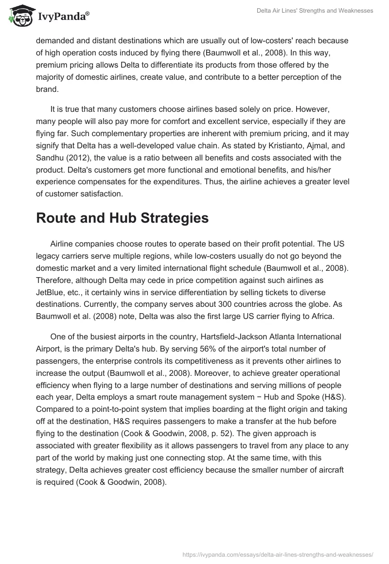 Delta Air Lines' Strengths and Weaknesses. Page 3