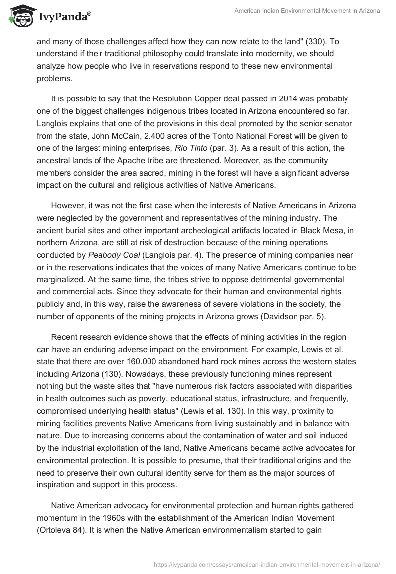 American Indian Environmental Movement in Arizona. Page 4