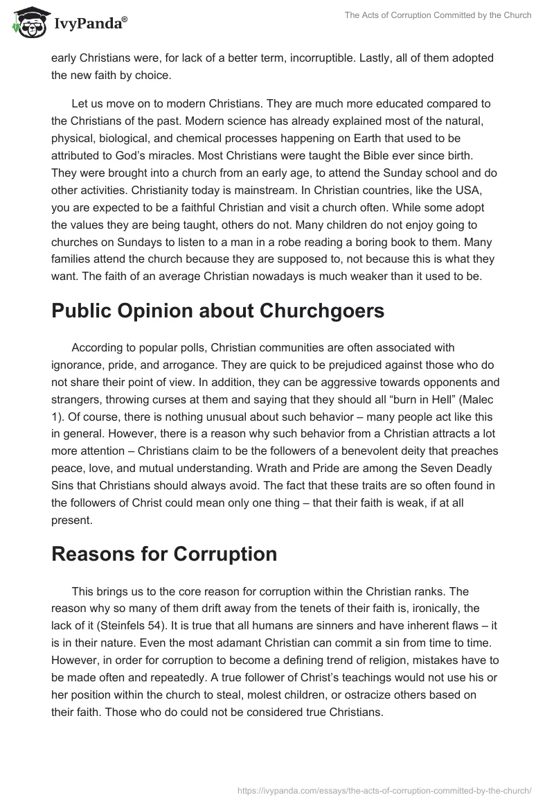 The Acts of Corruption Committed by the Church. Page 2