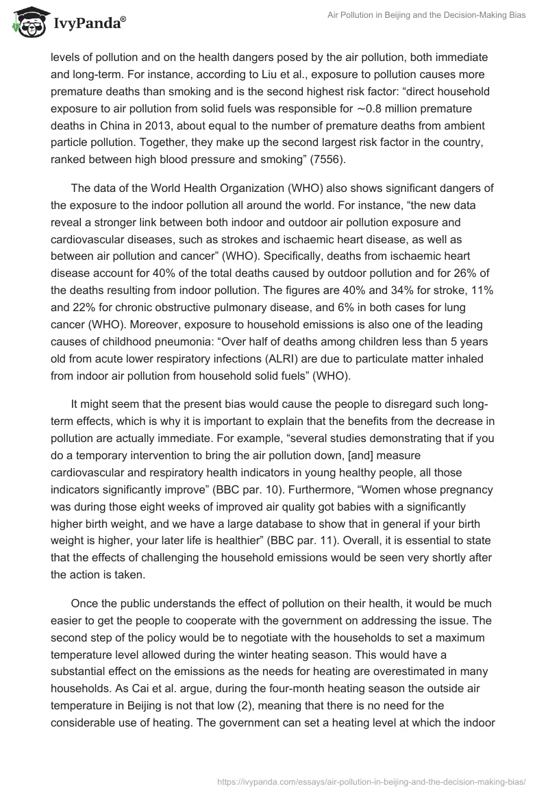 Air Pollution in Beijing and the Decision-Making Bias. Page 4