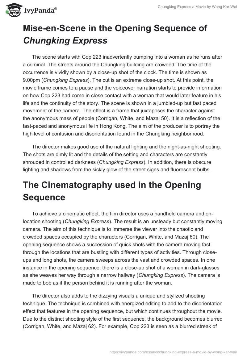 "Chungking Express" a Movie by Wong Kar-Wai. Page 2