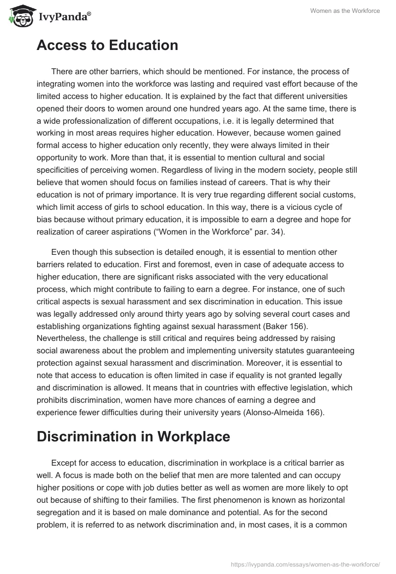 Women as the Workforce. Page 3