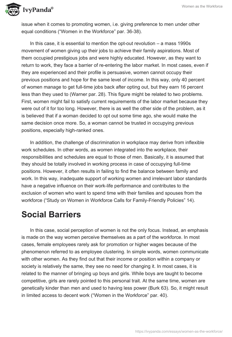 Women as the Workforce. Page 4