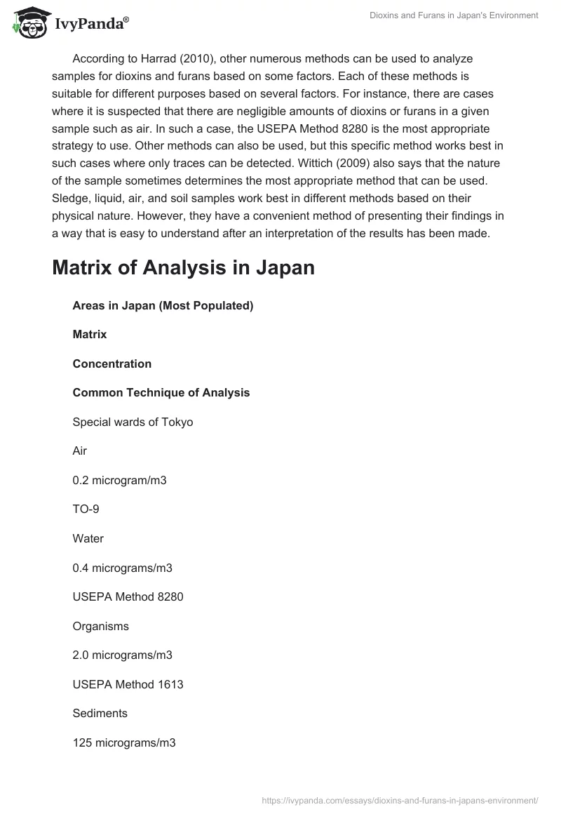 Dioxins and Furans in Japan's Environment. Page 5