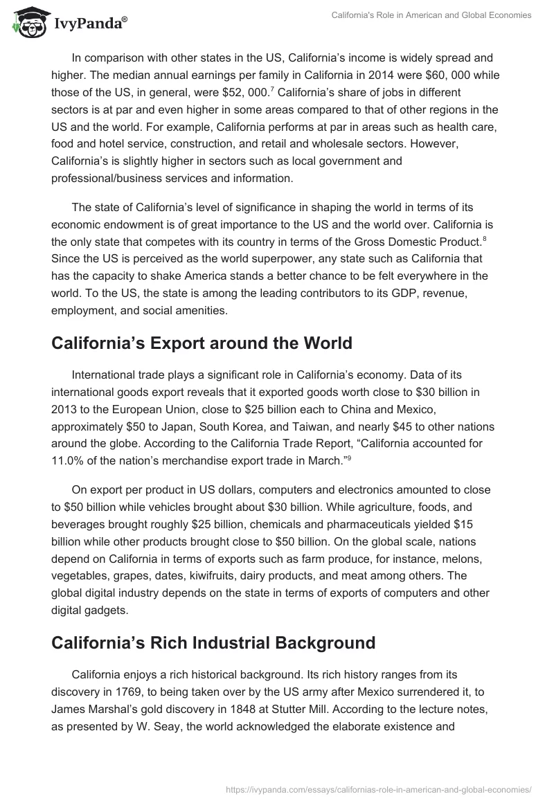 California's Role in American and Global Economies. Page 5
