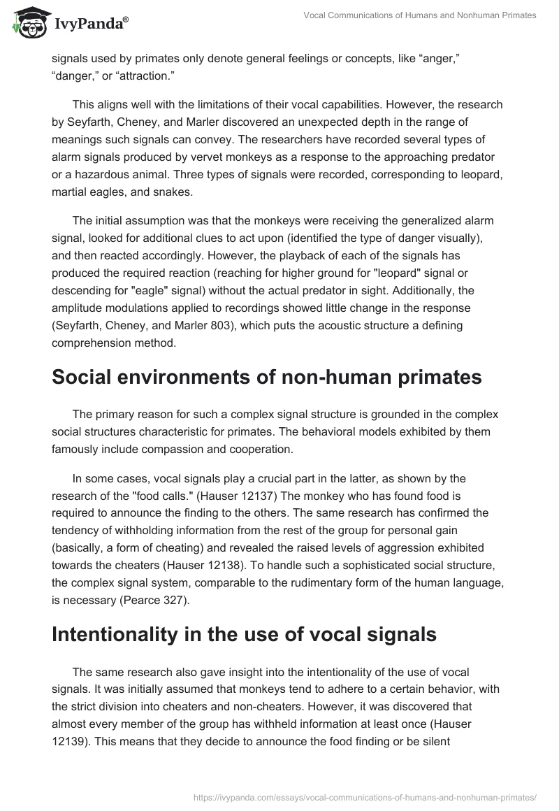 Vocal Communications of Humans and Nonhuman Primates. Page 3