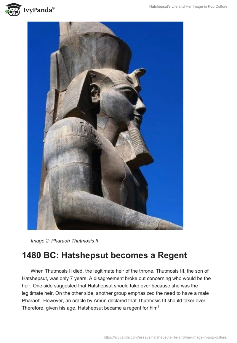 Hatshepsut's Life and Her Image in Pop Culture. Page 3