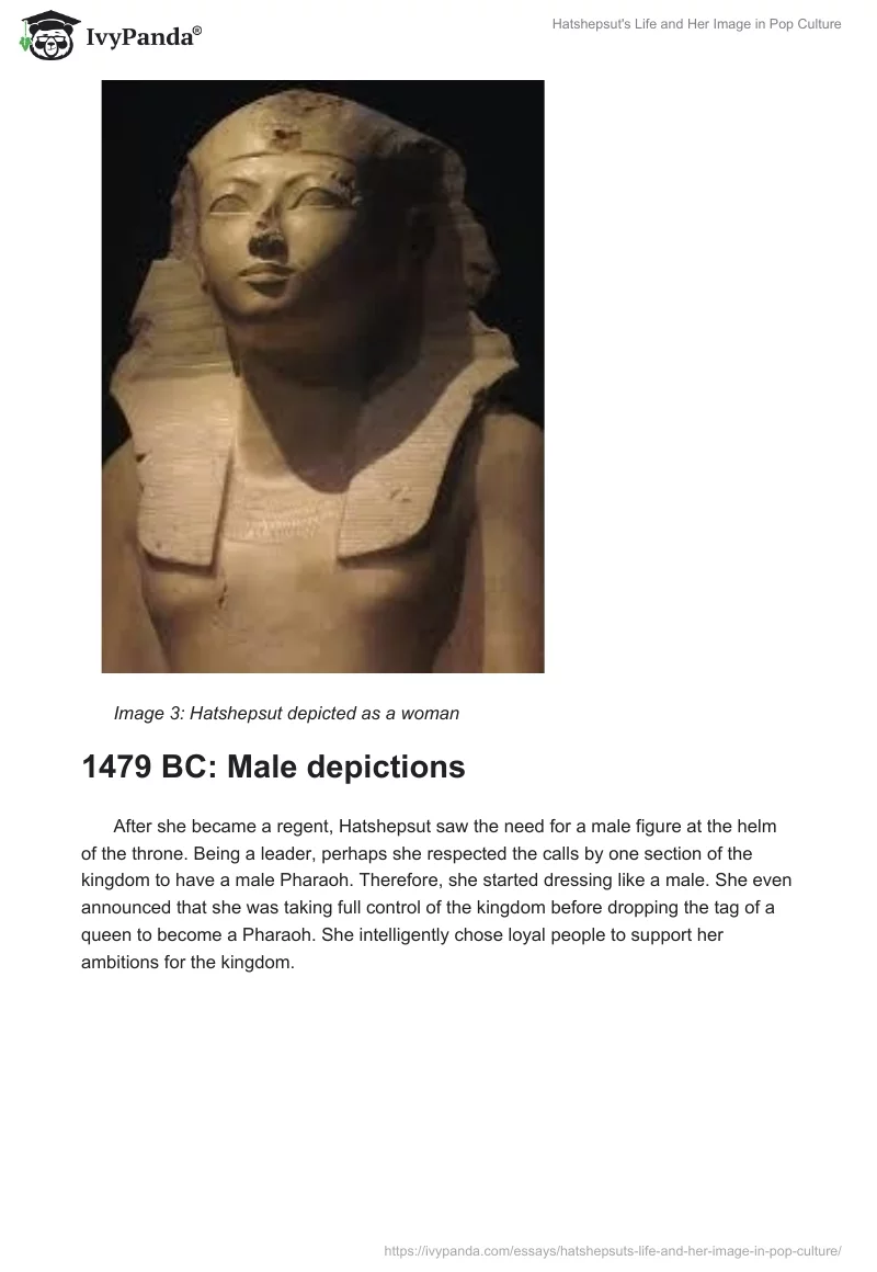 Hatshepsut's Life and Her Image in Pop Culture. Page 4