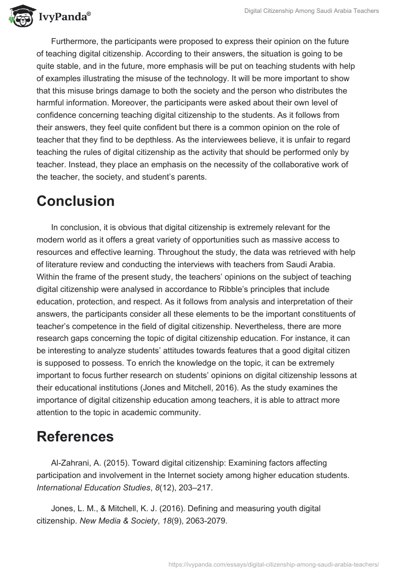 Digital Citizenship Among Saudi Arabia Teachers. Page 3