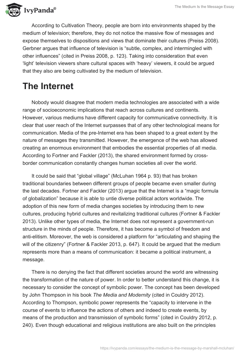 The Medium Is the Message Essay. Page 5