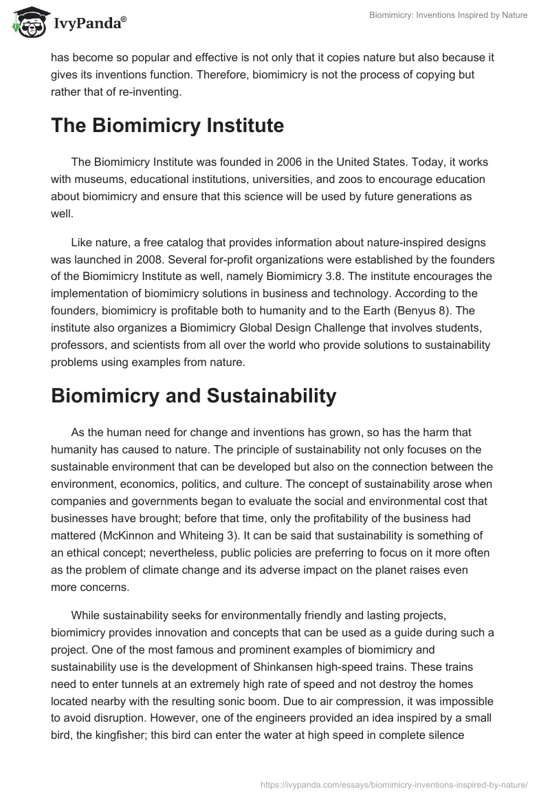 Biomimicry: Inventions Inspired by Nature. Page 2