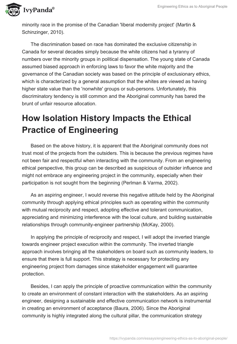 Engineering Ethics as to Aboriginal People. Page 3