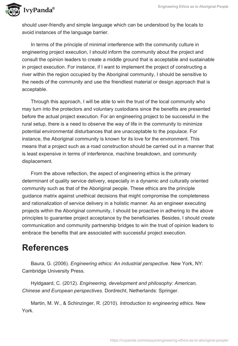 Engineering Ethics as to Aboriginal People. Page 4