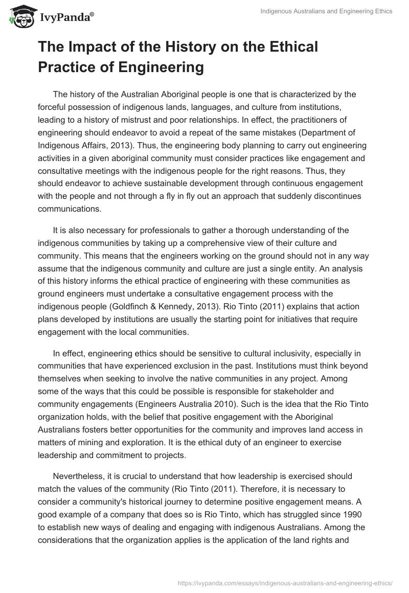 Indigenous Australians and Engineering Ethics. Page 2