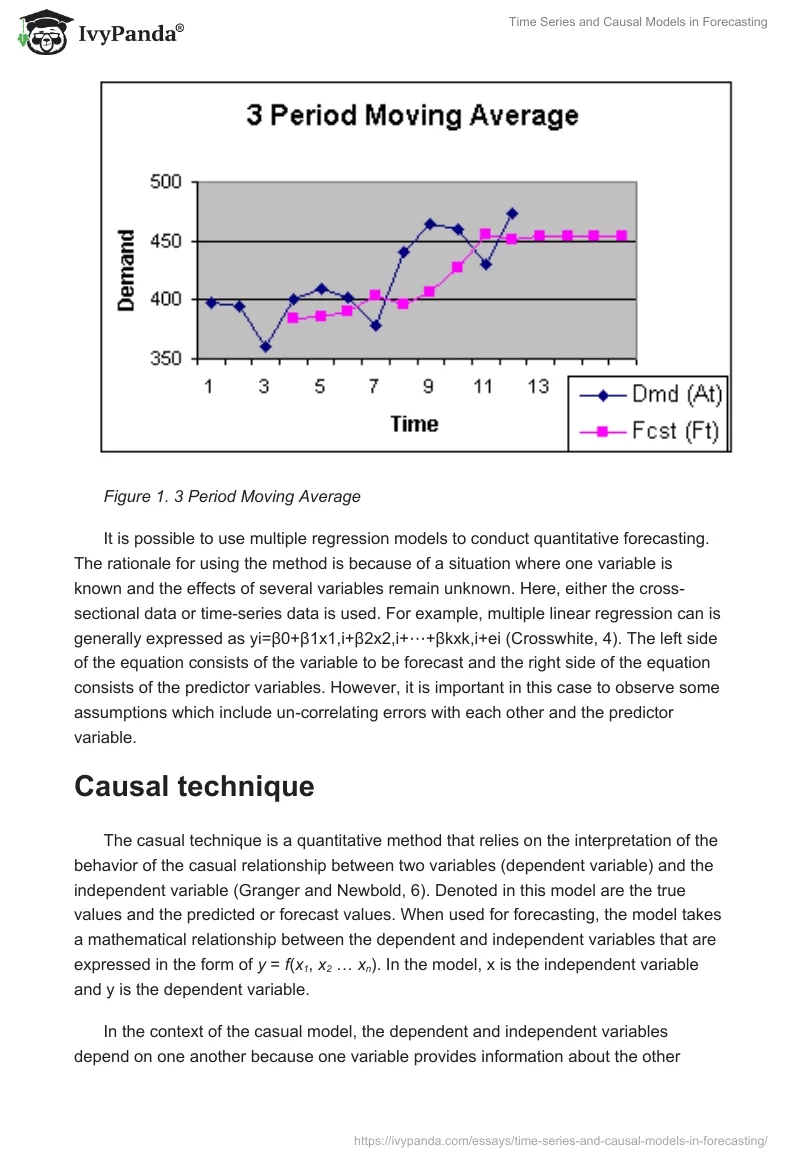 Time Series and Causal Models in Forecasting. Page 2