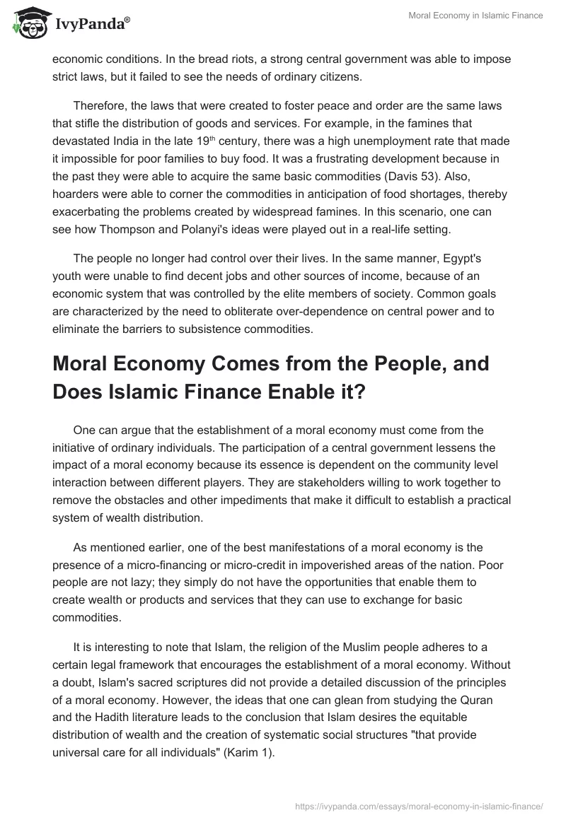 Moral Economy in Islamic Finance. Page 4