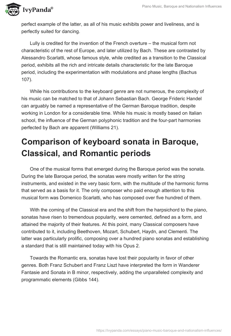 Piano Music, Baroque and Nationalism Influences. Page 3