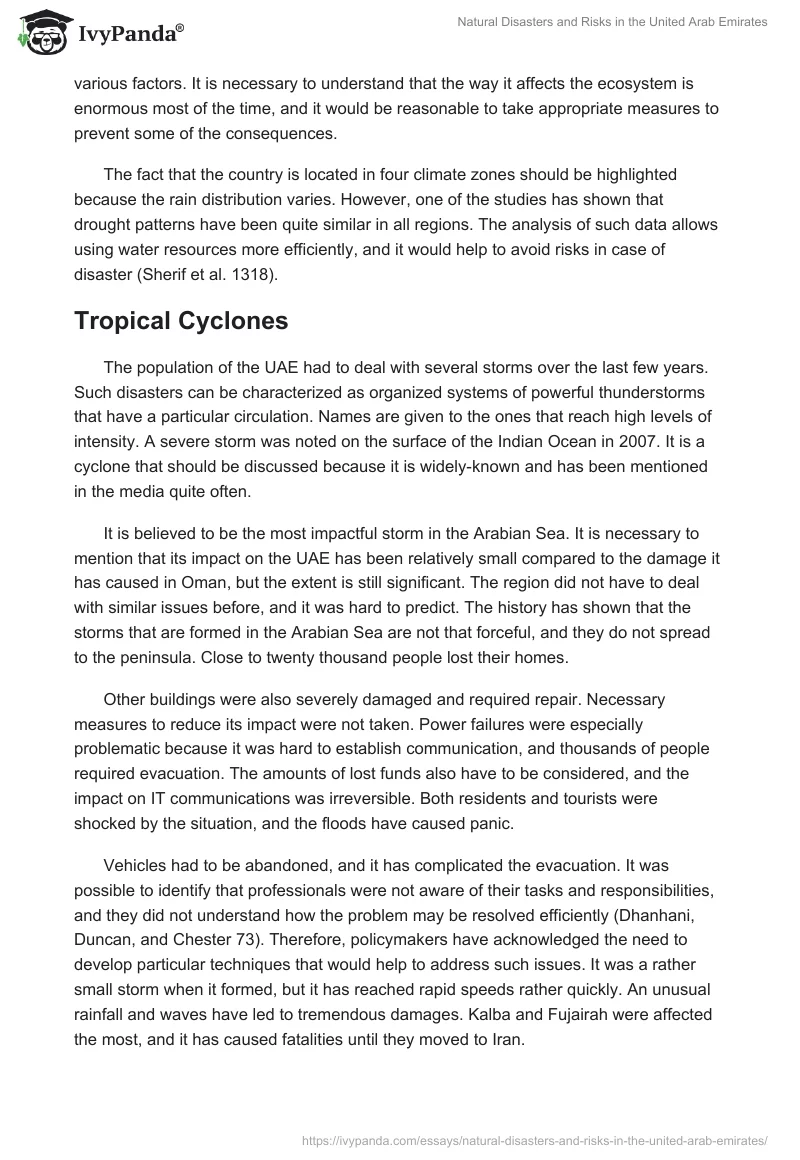 Natural Disasters and Risks in the United Arab Emirates. Page 3