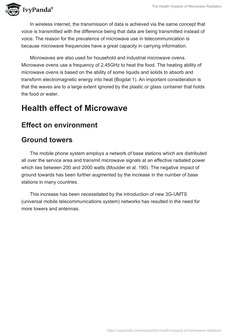 The Health Impacts of Microwave Radiation. Page 3