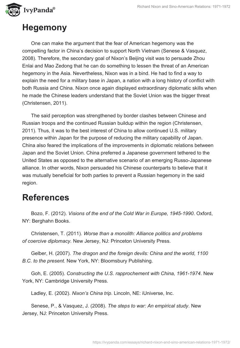 Richard Nixon and Sino-American Relations: 1971-1972. Page 4