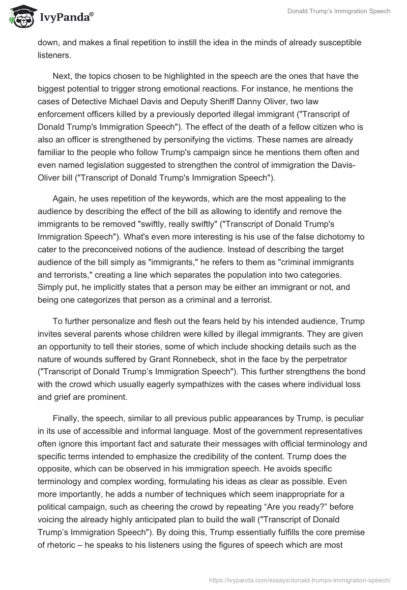 Donald Trump’s Immigration Speech. Page 3