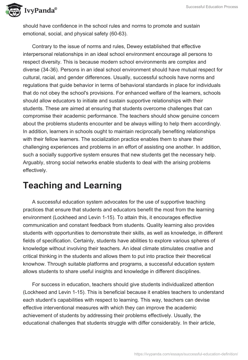 Successful Education Process. Page 5