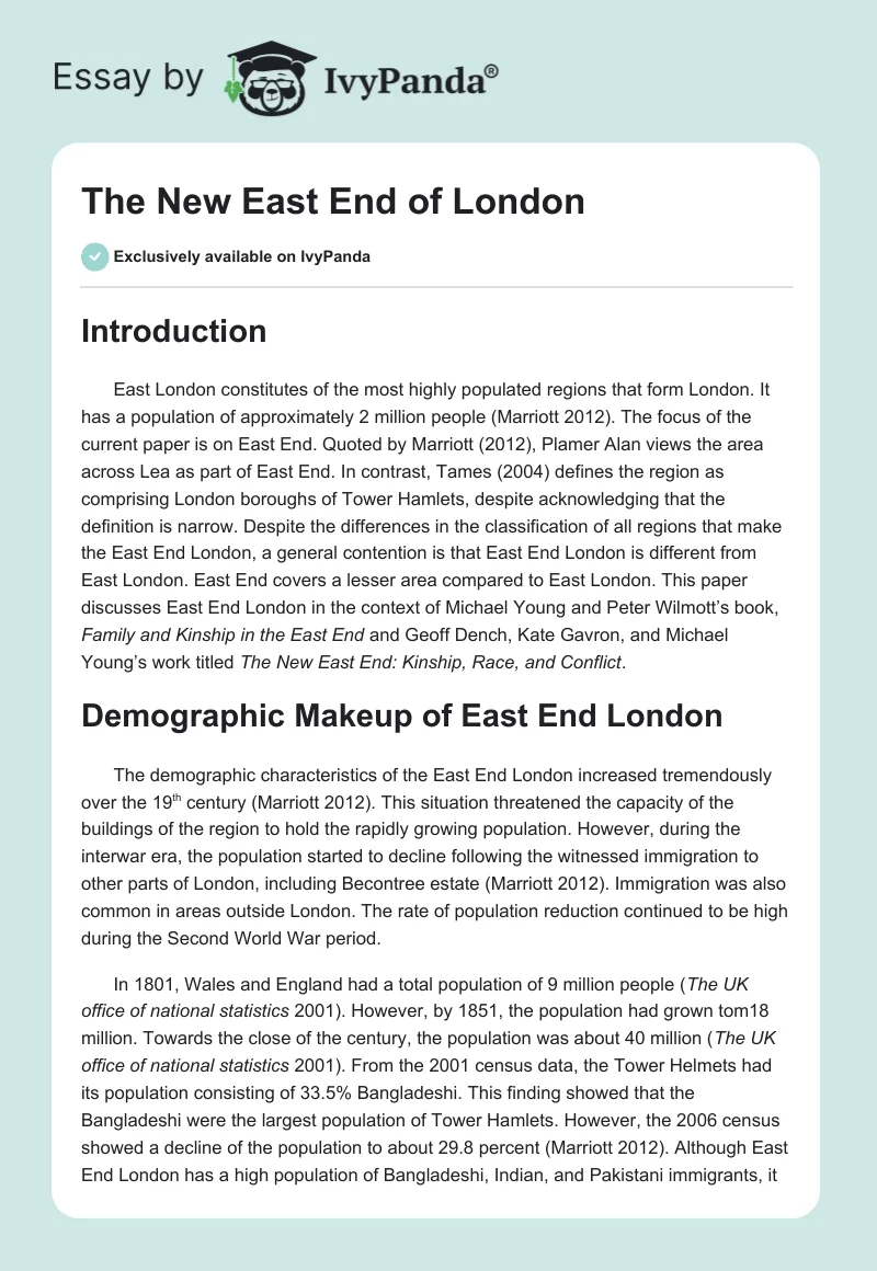 The New East End of London. Page 1