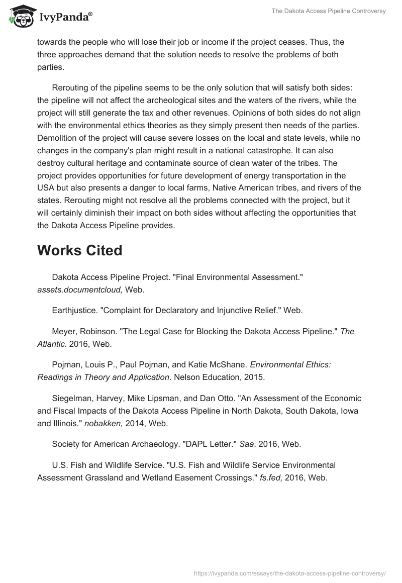 The Dakota Access Pipeline Controversy. Page 5