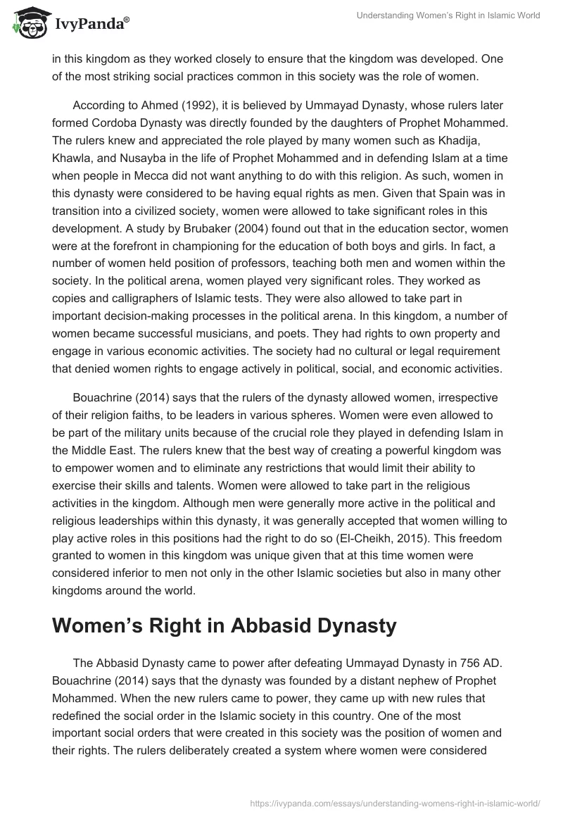 Understanding Women’s Right in Islamic World. Page 4