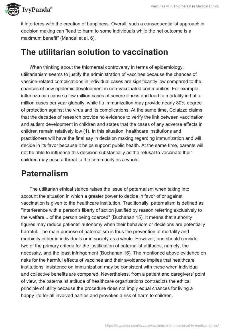 Vaccines with Thiomersal in Medical Ethics. Page 2