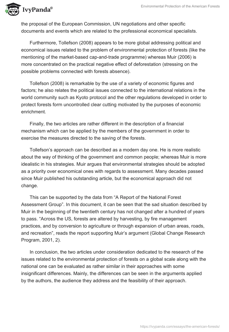 Environmental Protection of the American Forests. Page 3