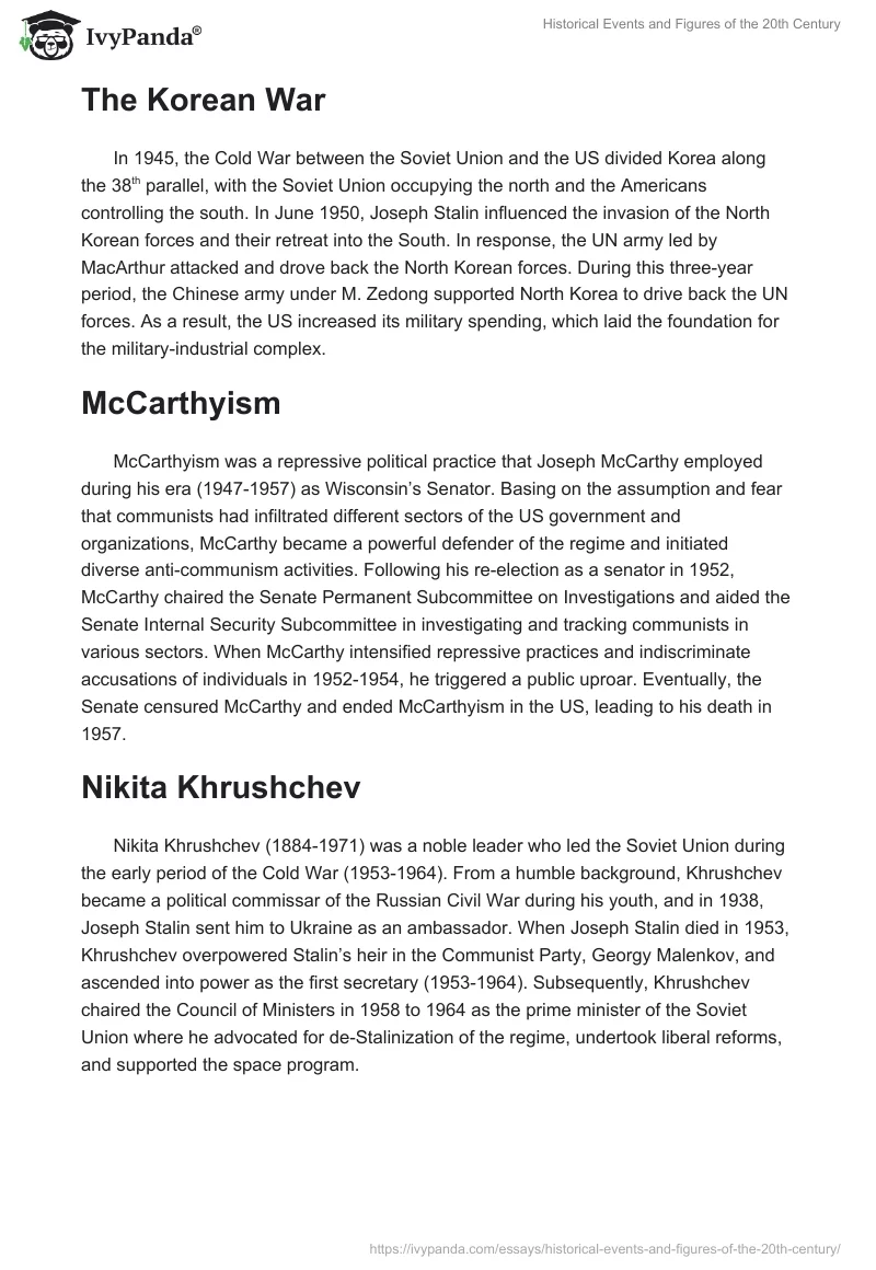 Historical Events and Figures of the 20th Century. Page 5