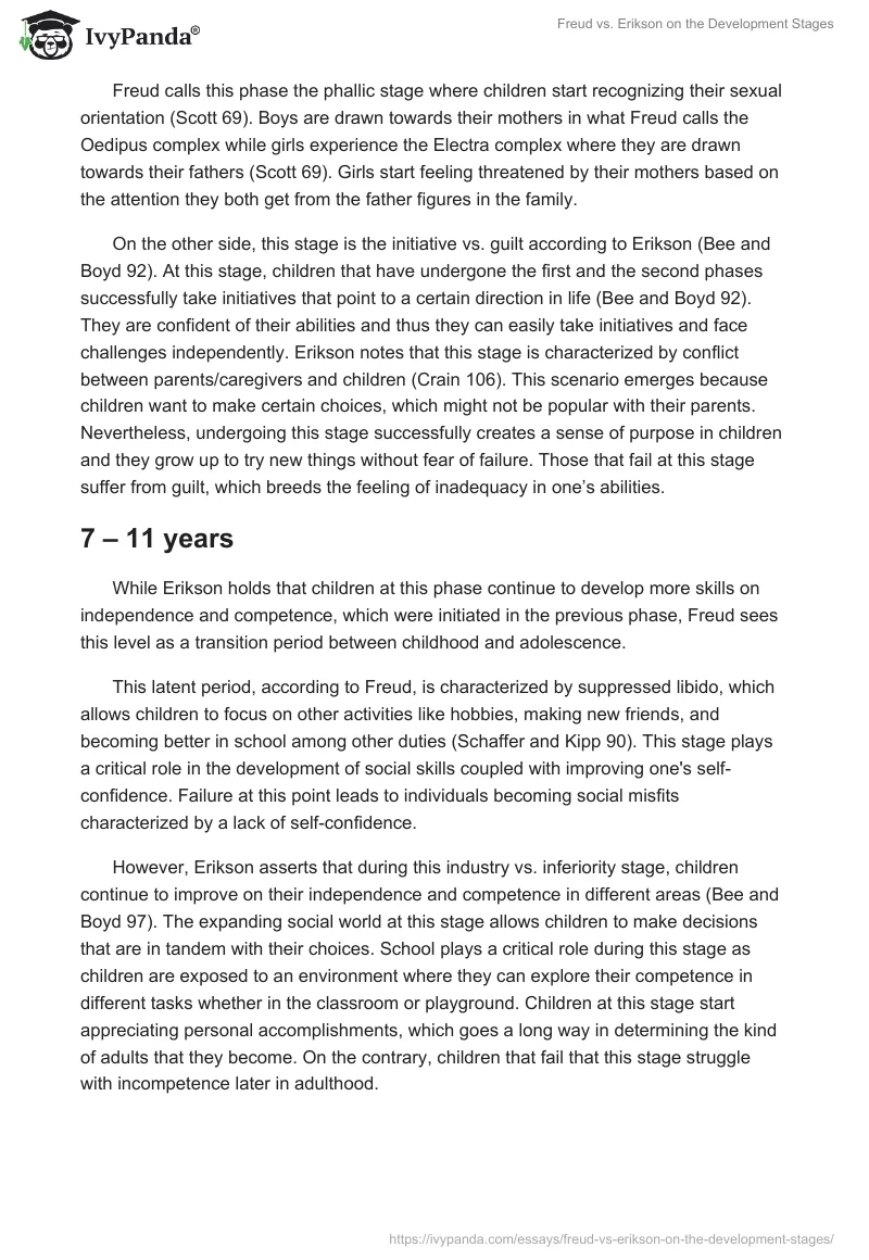 Freud vs. Erikson on the Development Stages. Page 3