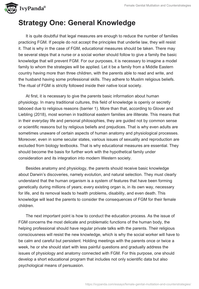 Female Genital Mutilation and Counterstrategies. Page 2