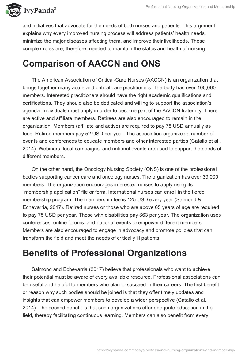 Professional Nursing Organizations and Membership. Page 2