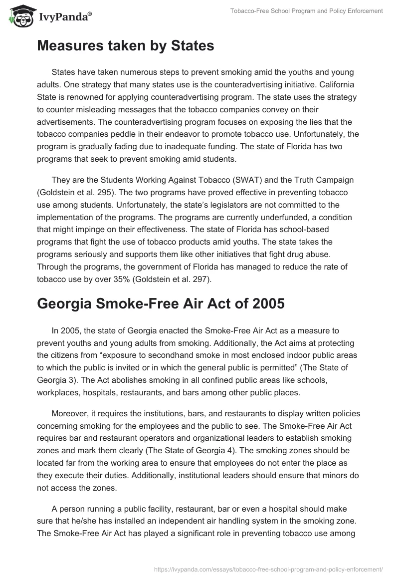 Tobacco-Free School Program and Policy Enforcement. Page 4