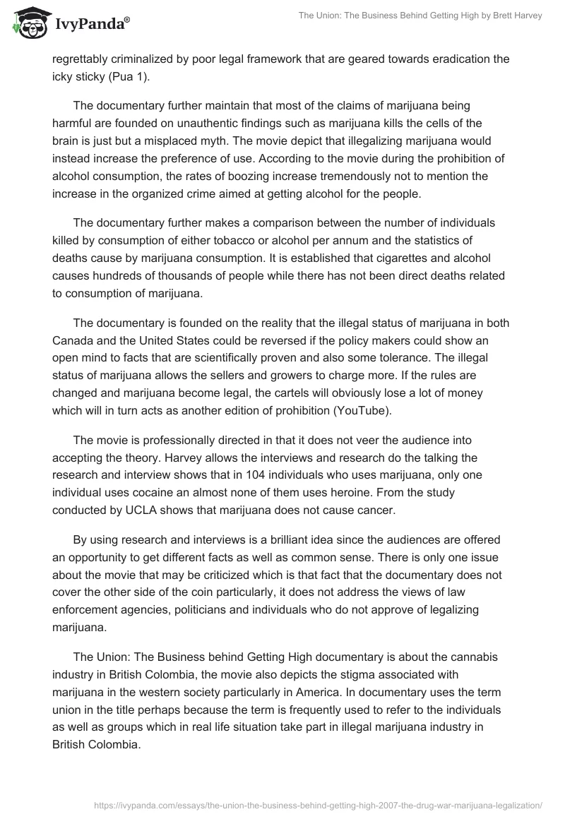 The Union: The Business Behind Getting High by Brett Harvey. Page 3