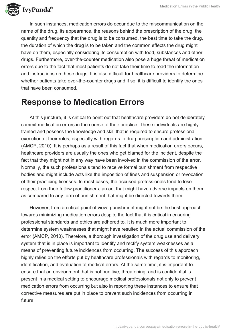Medication Errors in the Public Health. Page 4
