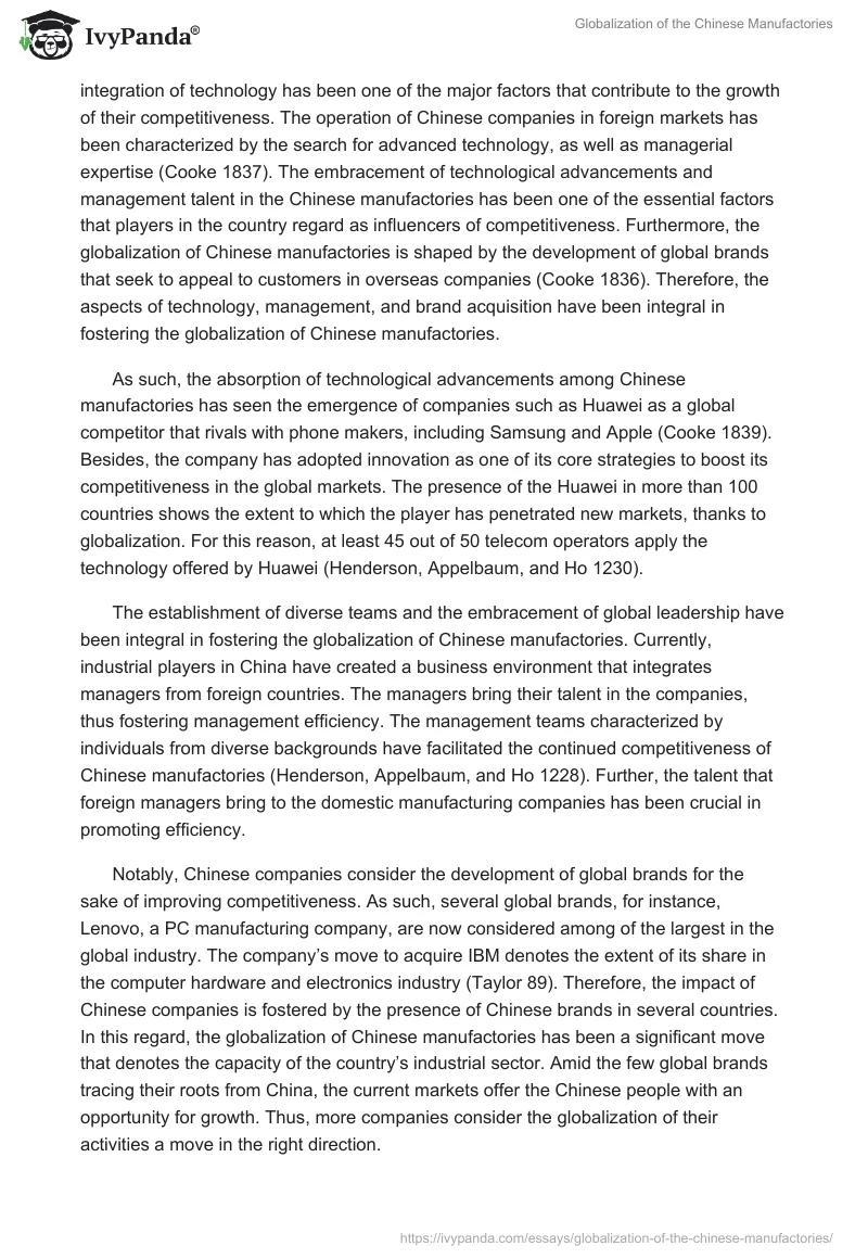 Globalization of the Chinese Manufactories. Page 2